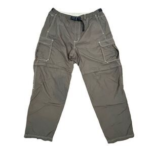 REI Sahara Men's Convertible Hiking Pants Brown with Contrast Stitching Size Lg